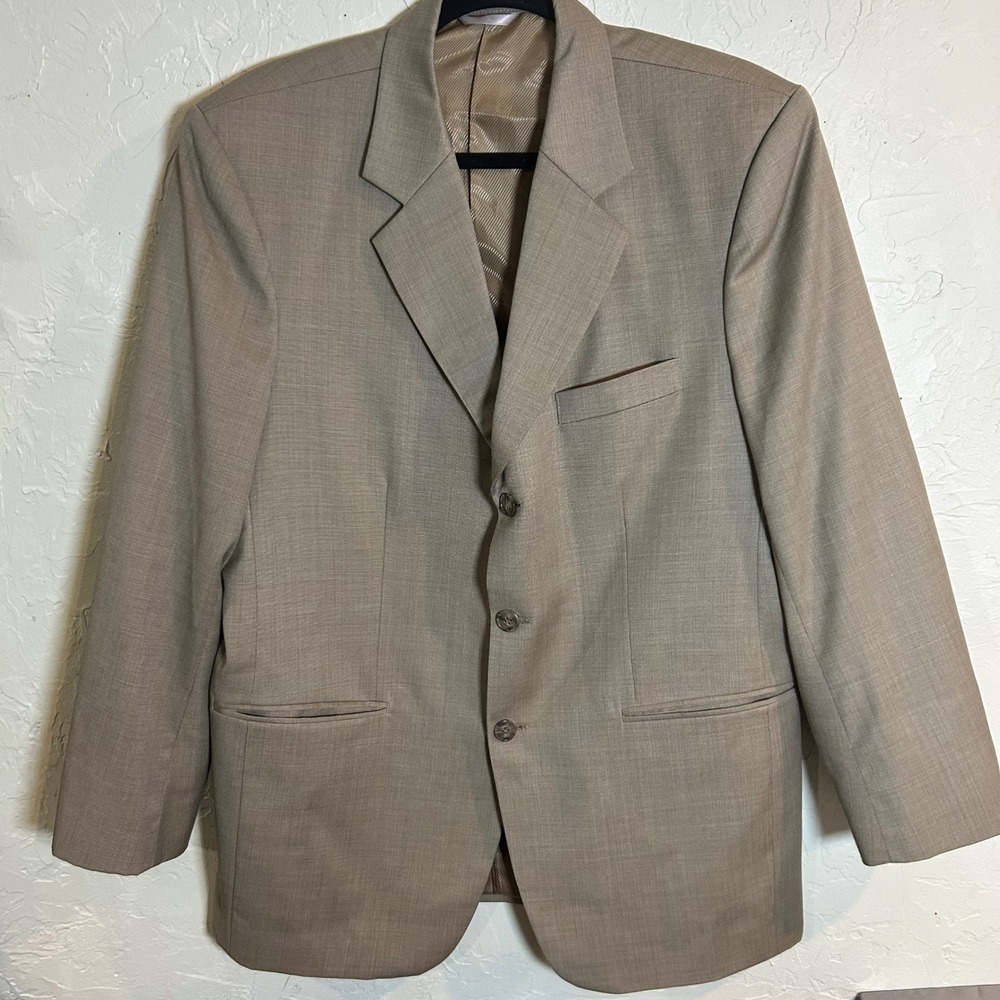 Versace Mens Tan‎ Two Button Suit Blazer Jacket Formal Business Casual